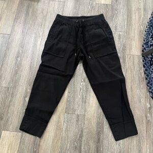 James Perse Black Drawstring Jogger Pants